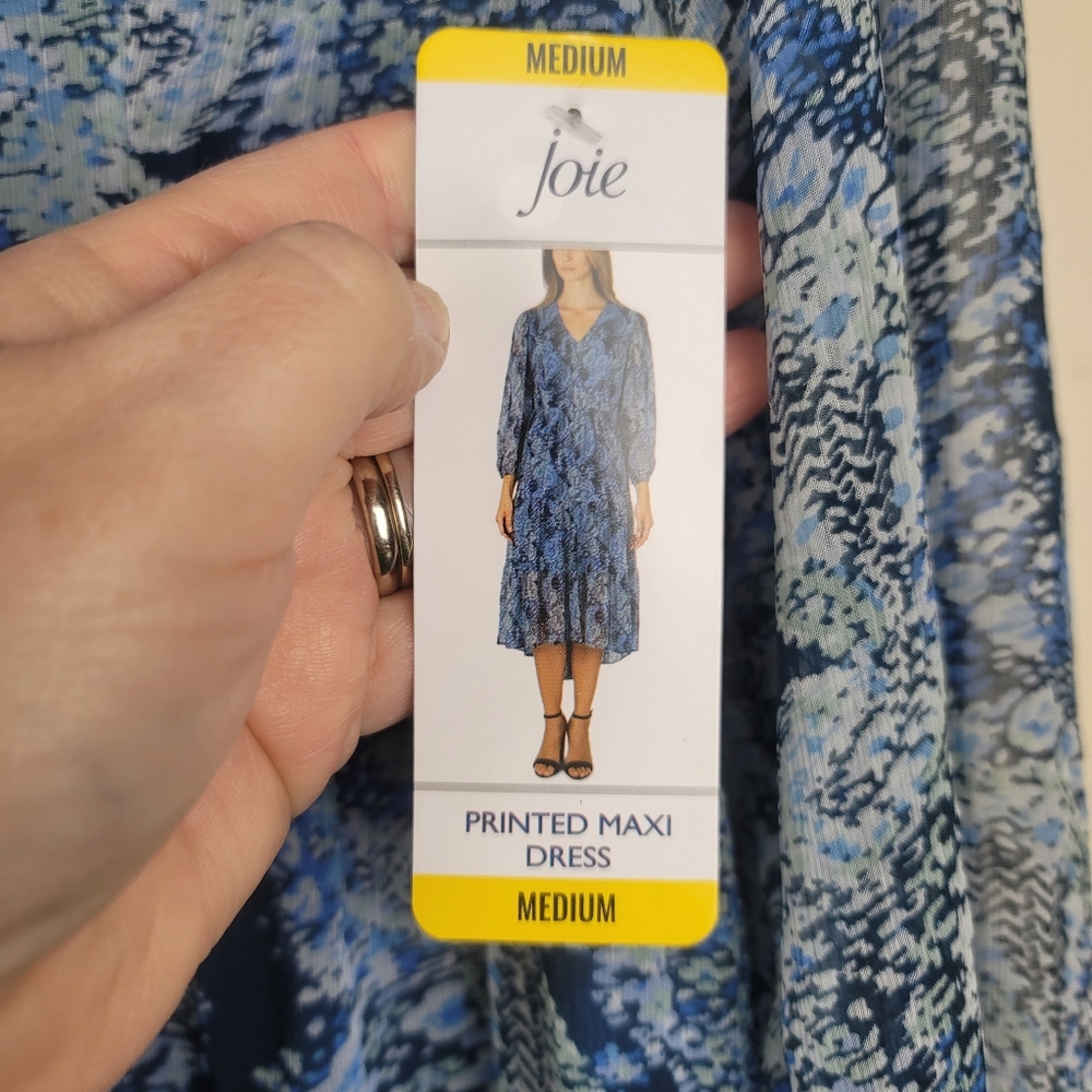 NWT Joie Limited Edition Chiffon Tiered Maxi Dress size M - Picture 9 of 10